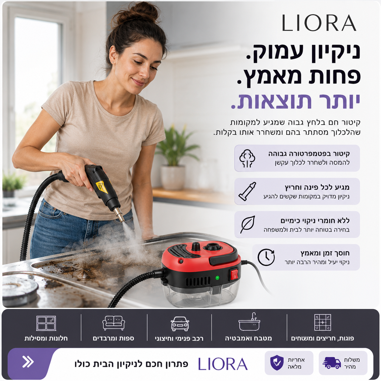 לראות את הניקיון, לא רק להרגיש שעברתם עם מטלית