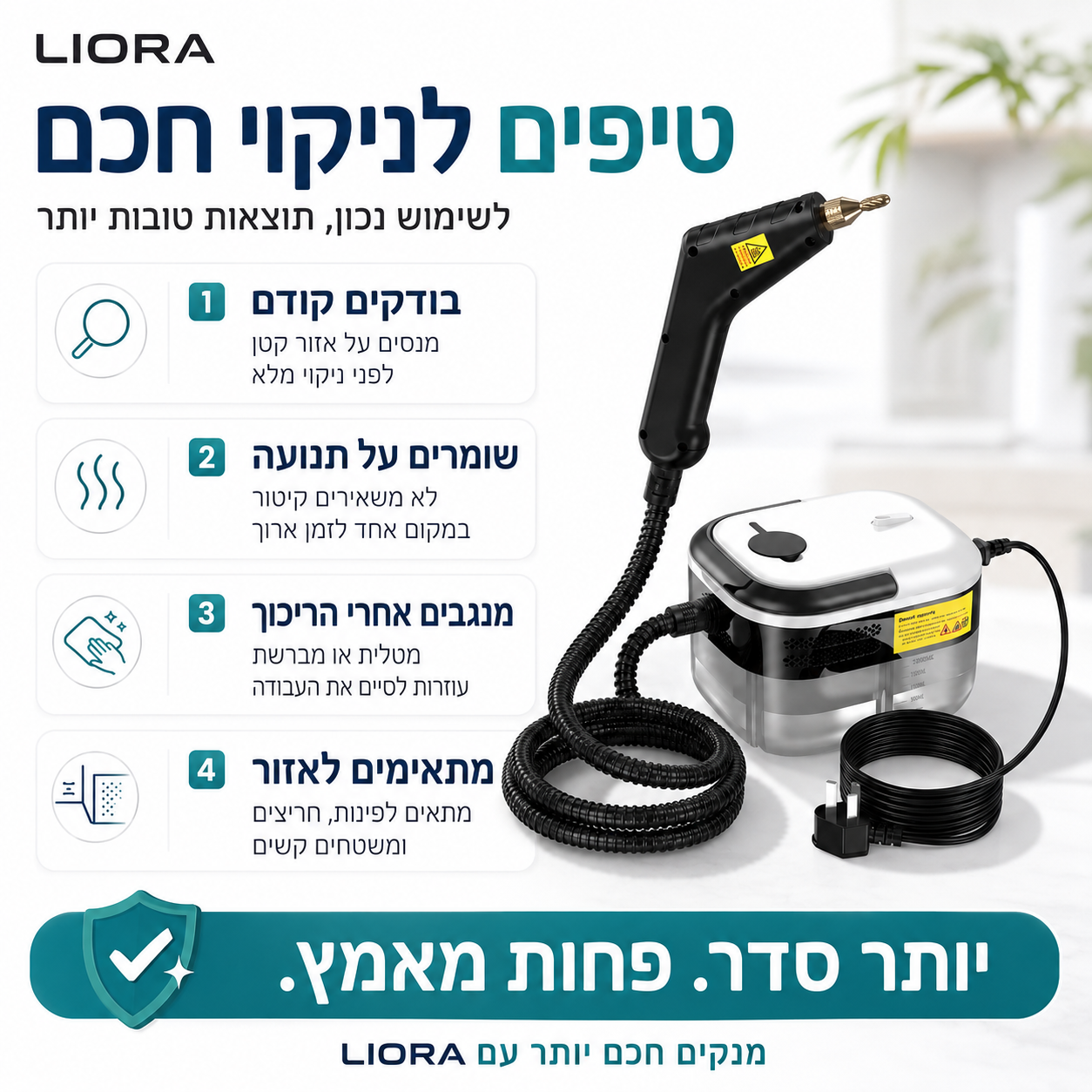 כוחו של קיטור מרוכז, בתוך מכשיר קומפקטי