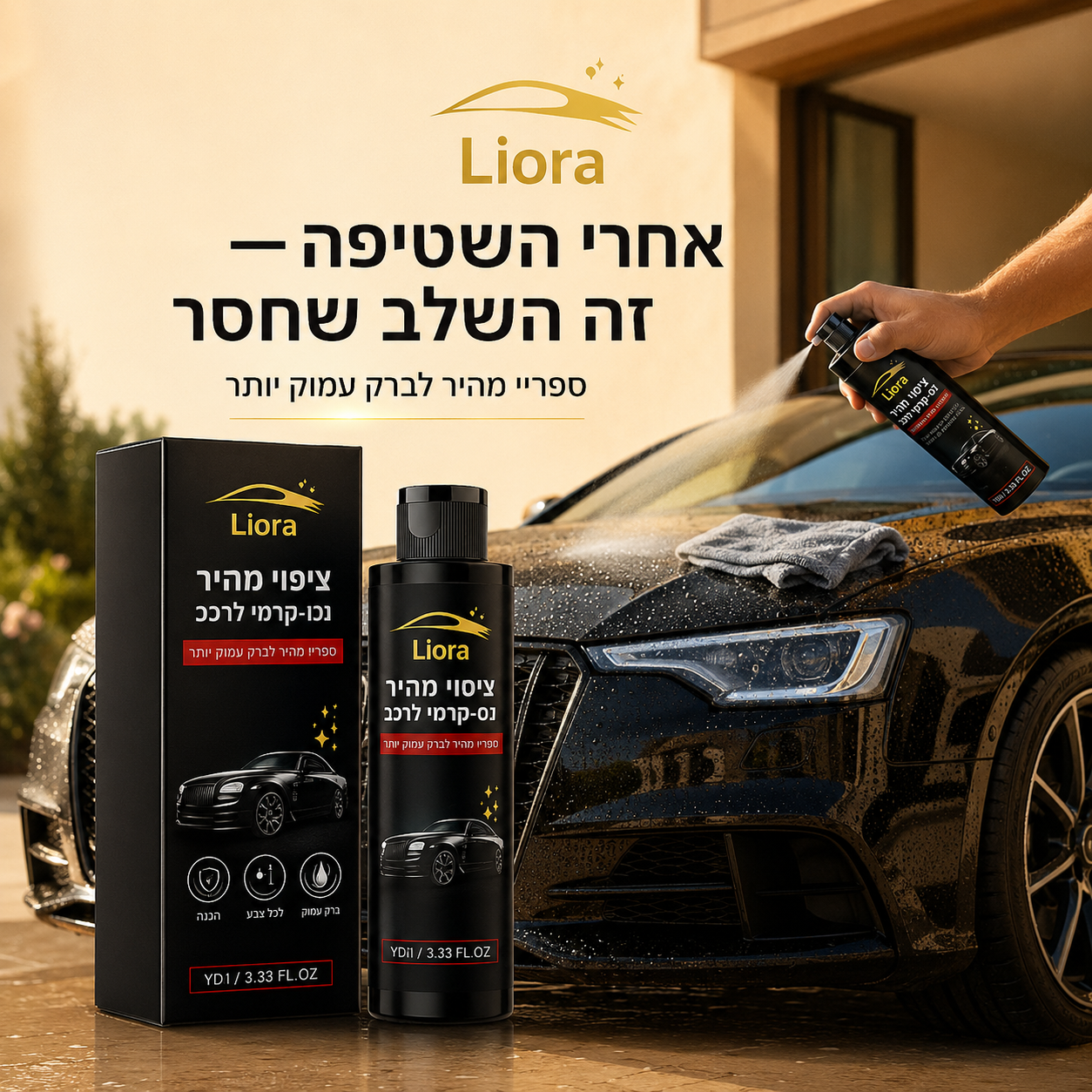 LIORA · ליאורה® - ספריי ציפוי מהיר לרכב לברק והגנה