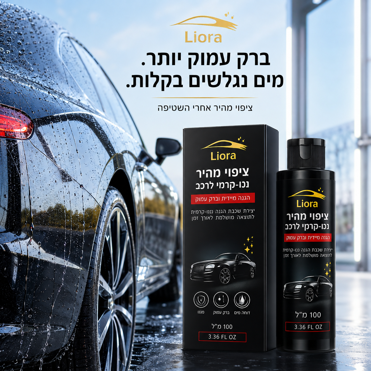 LIORA · ליאורה® - ספריי ציפוי מהיר לרכב לברק והגנה