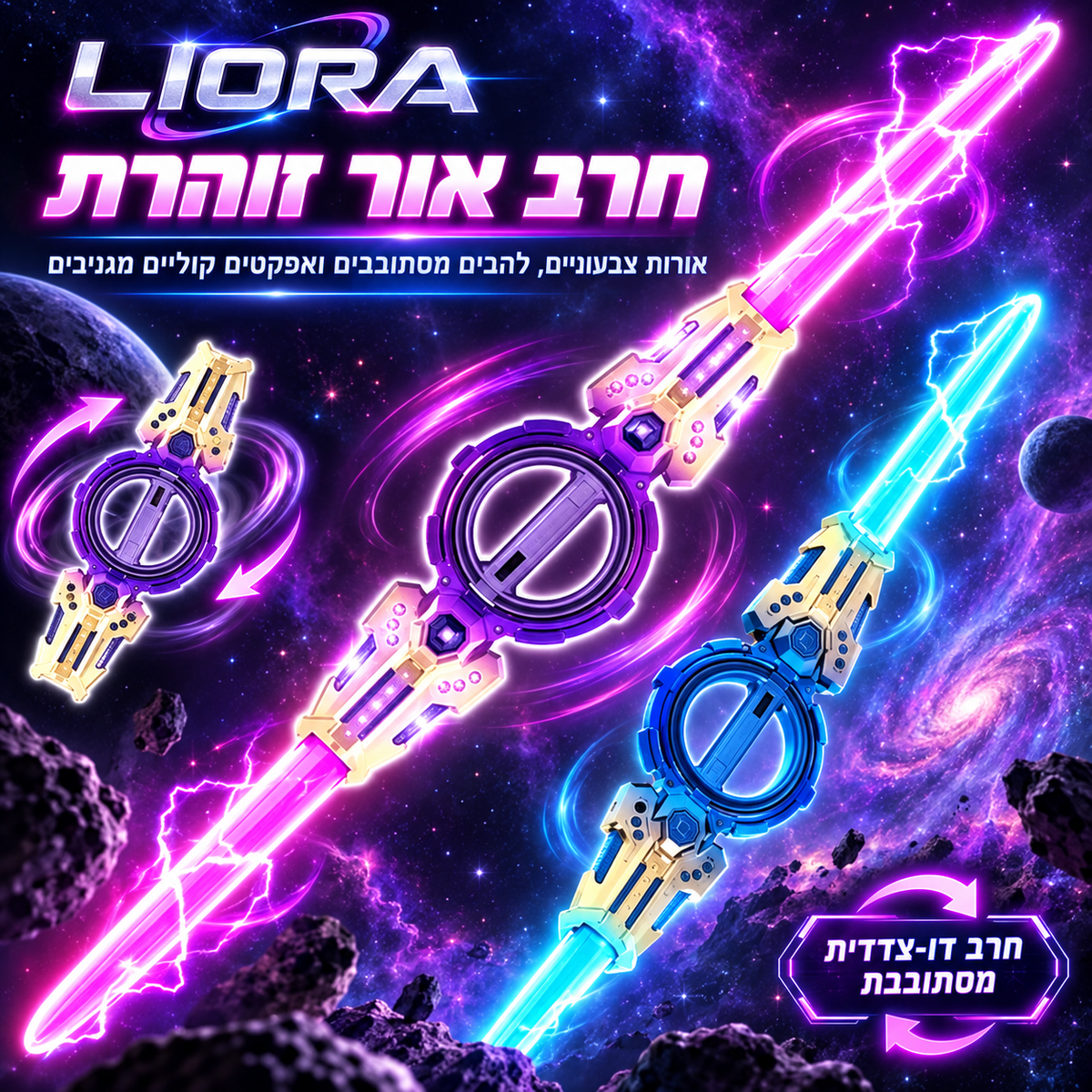 LIORA חרב תאורה מסתובבת