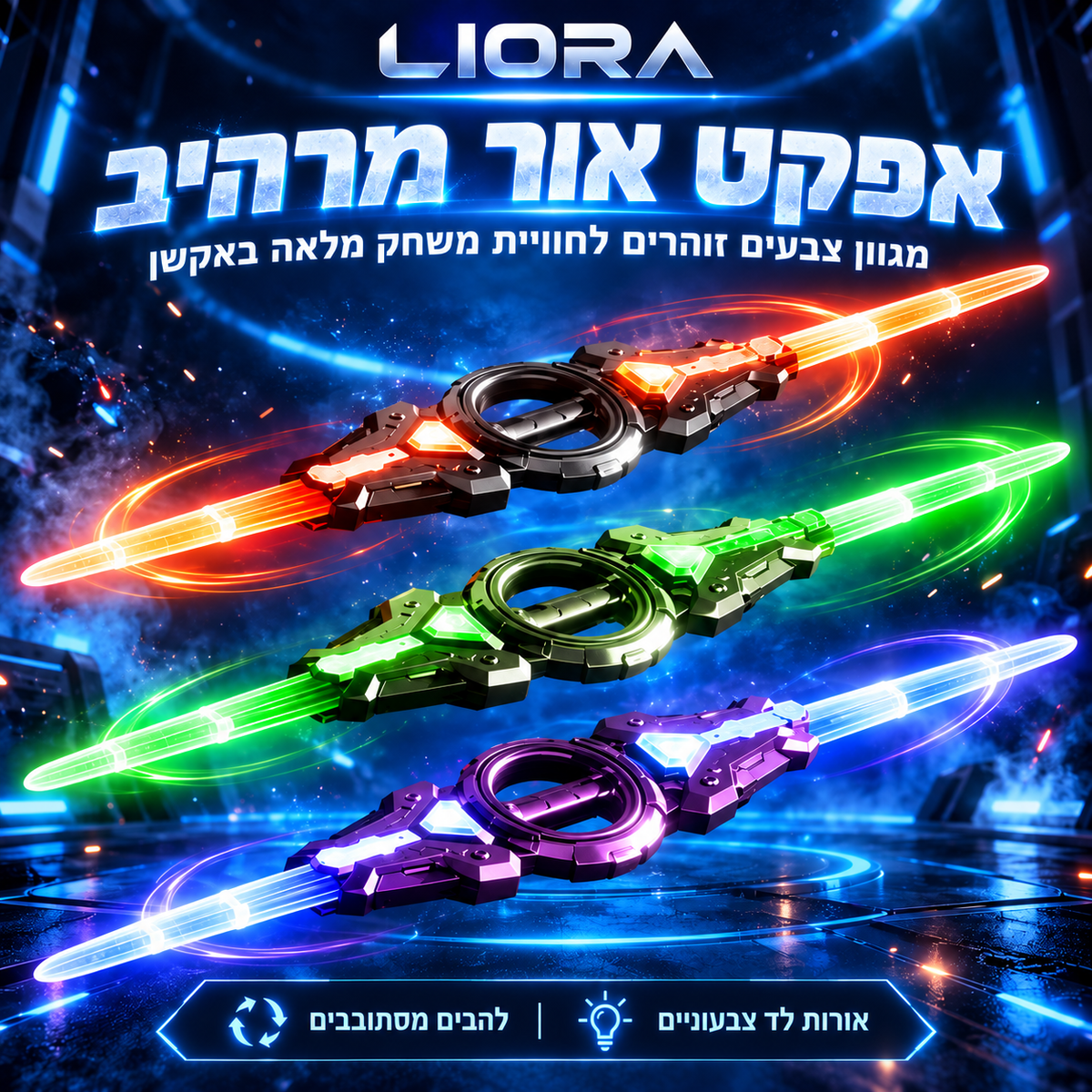 LIORA חרב תאורה מסתובבת