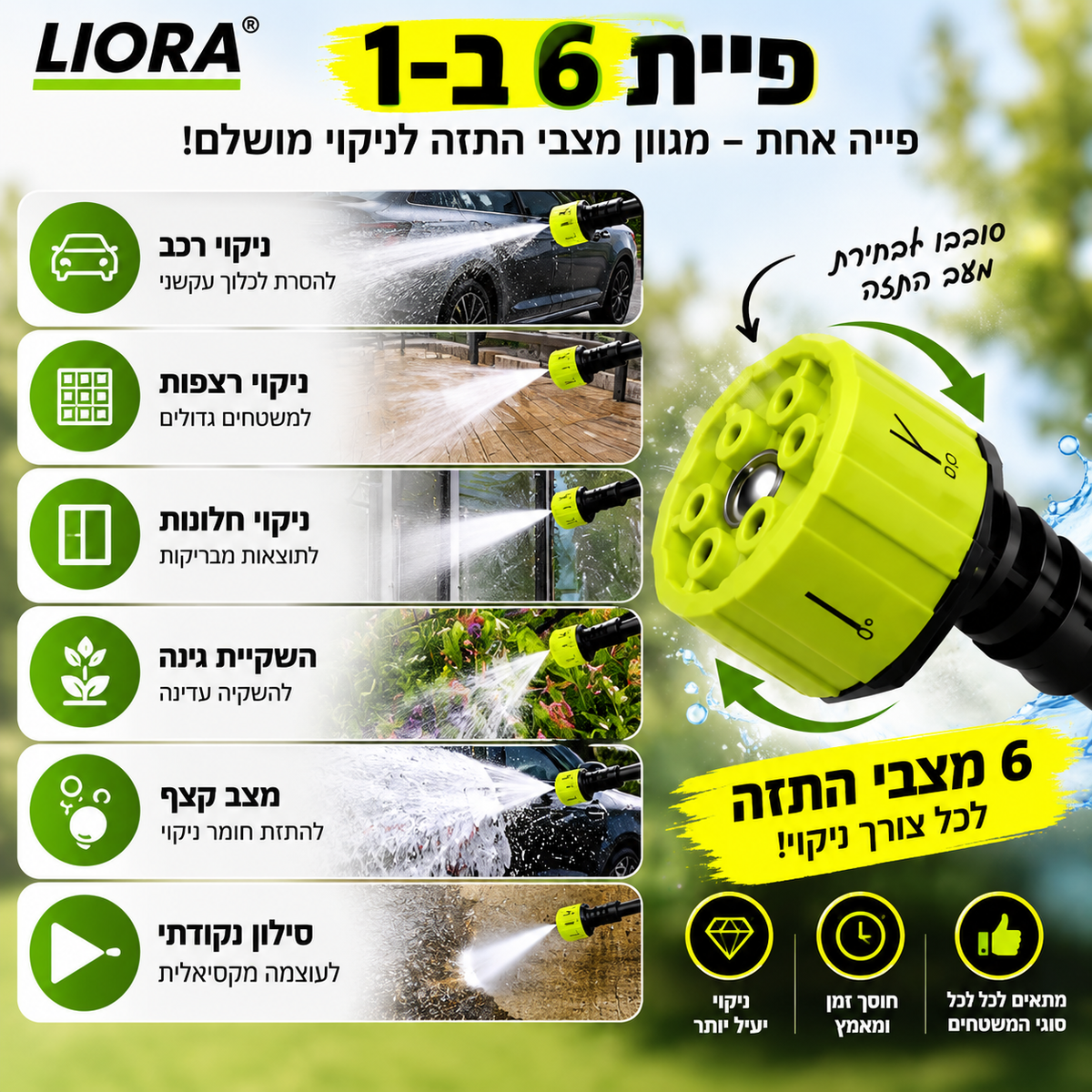 LIORA מכונת שטיפה אלחוטית