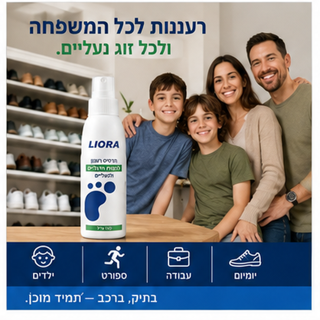 ספריי רעננות לכפות הרגליים