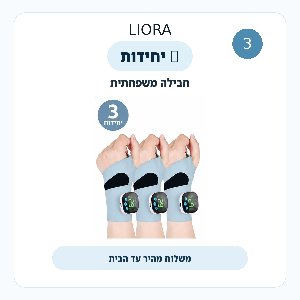 ®ליאורה • LIORA  מעסה לביש לפרק כף היד עם חימום