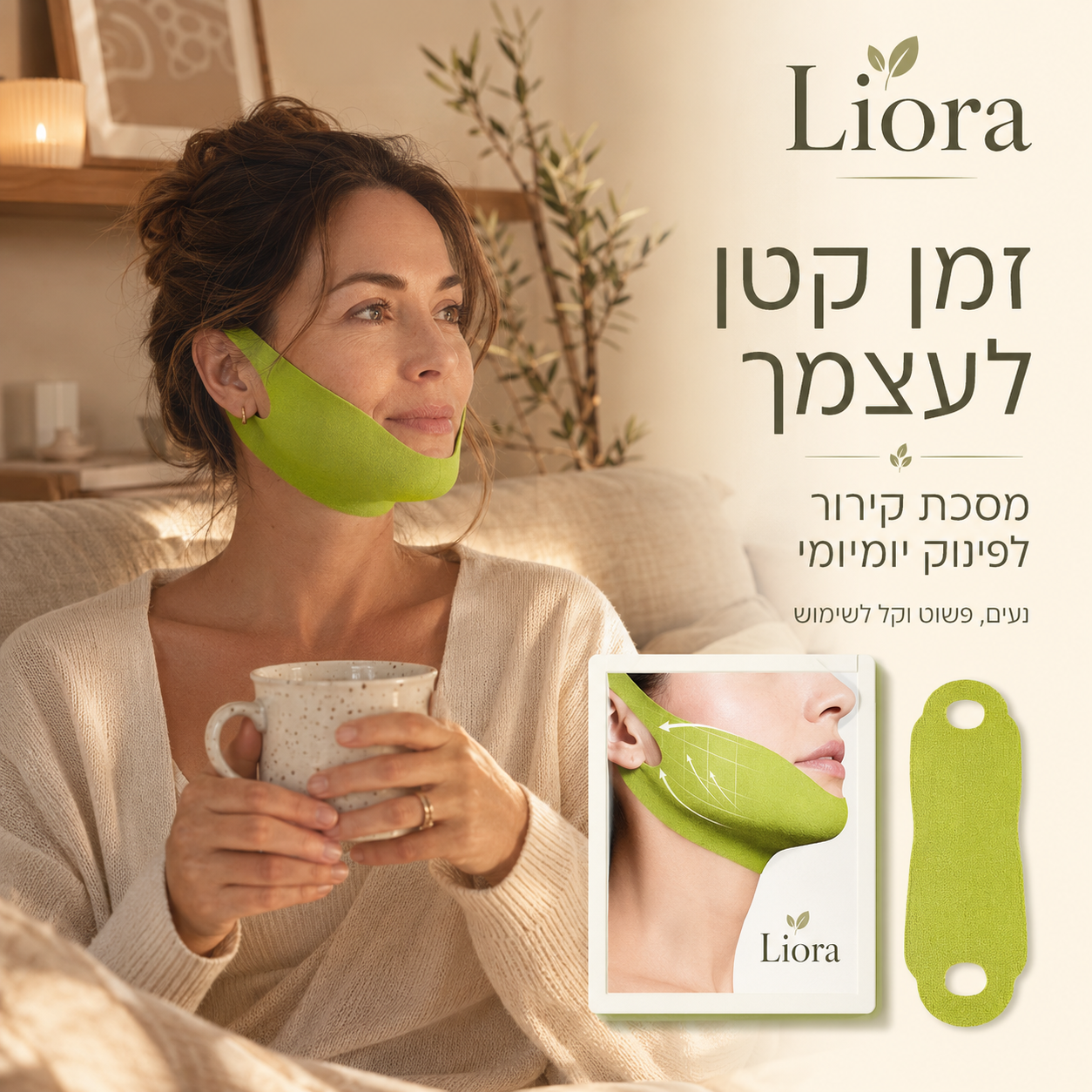 מסכת V-Line מקררת לסנטר וקו הלסת