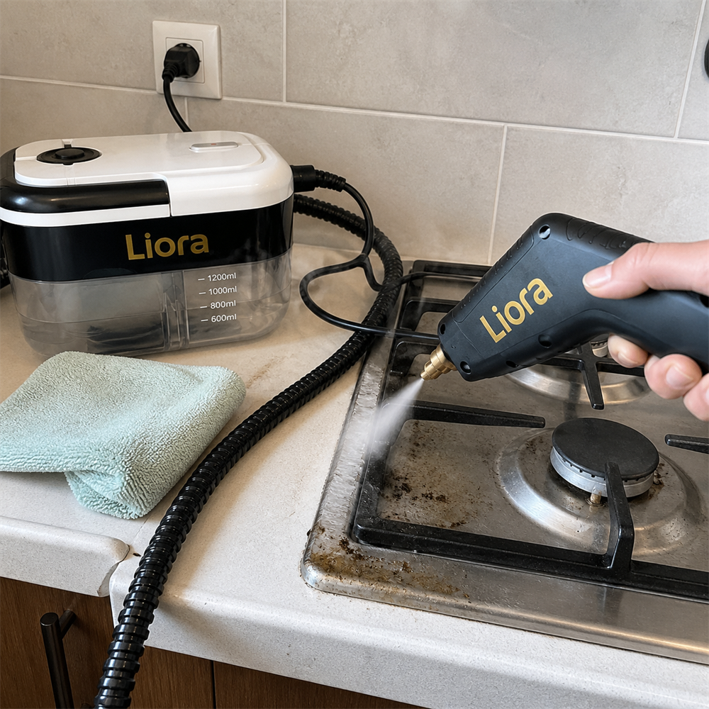 תמונת קונה של מכשיר הקיטור של Liora במטבח