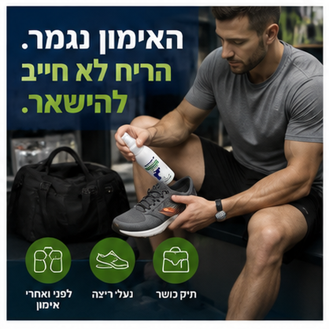 האימון נגמר. הריח לא חייב להישאר.