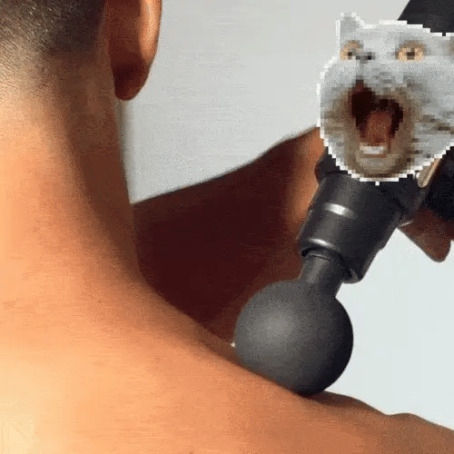 מכשיר עיסוי רוטט על הכתף
