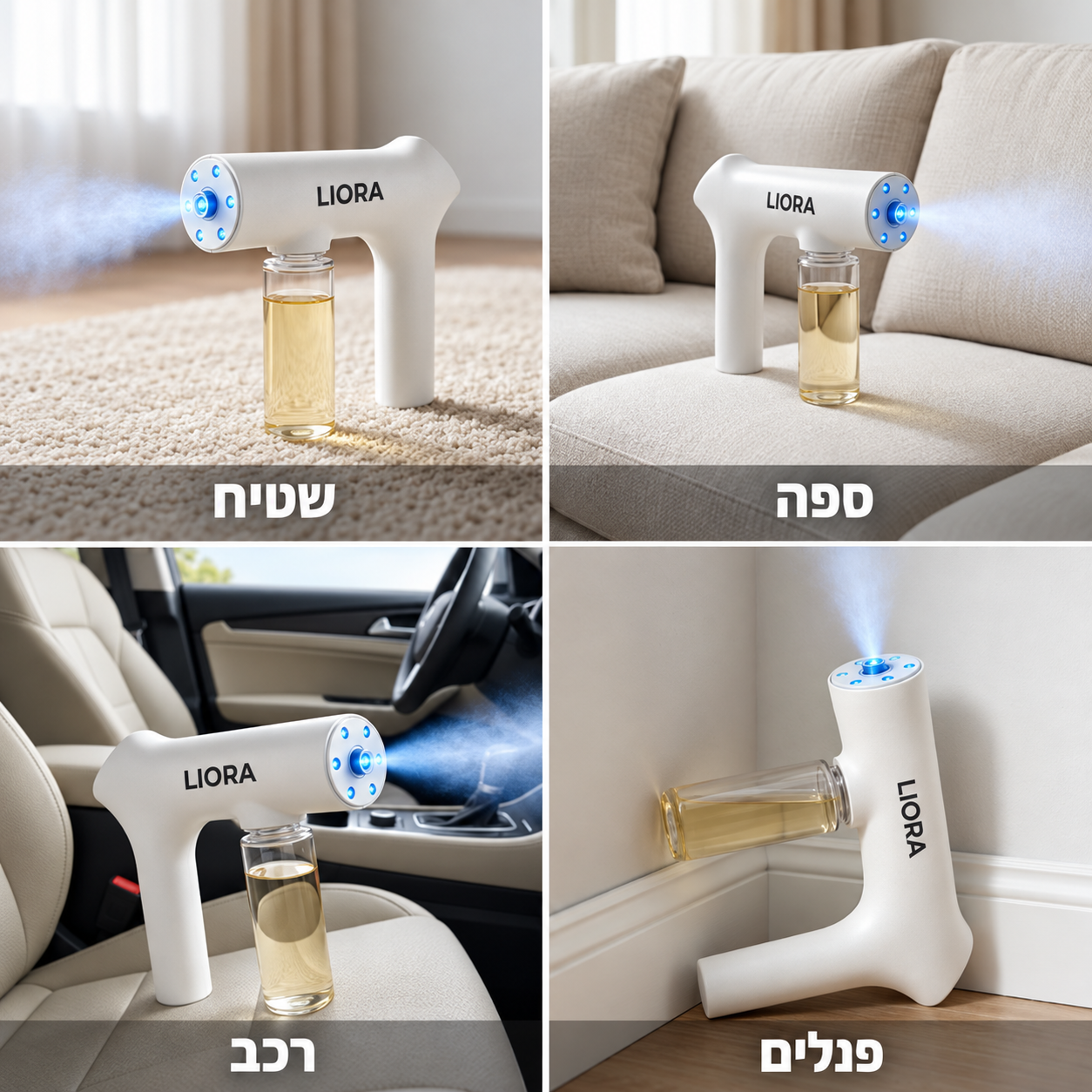 LIORA לשטיח, ספה, רכב ופינות בבית