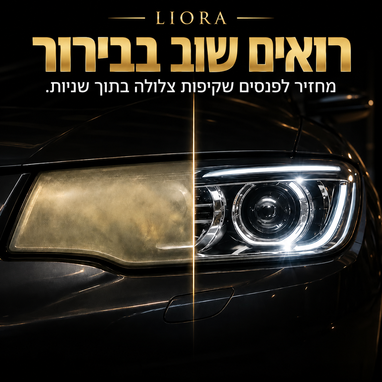 פנסי רכב נקיים וברורים יותר