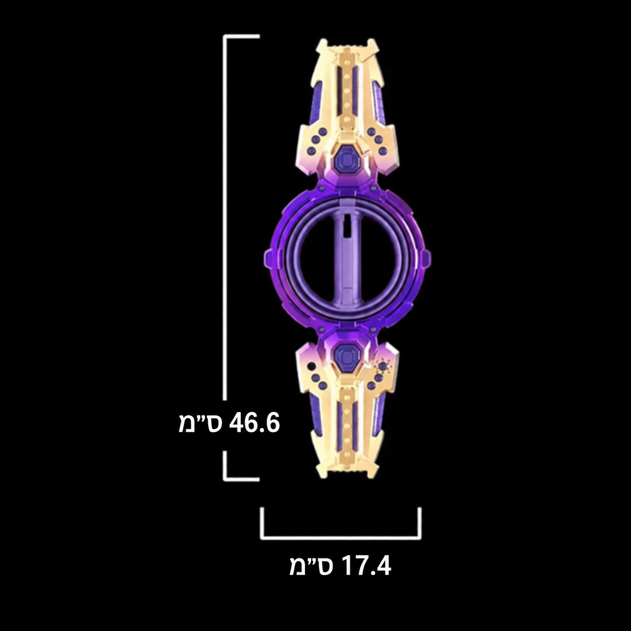 מידות חרב LIORA: 46.6 ס״מ על 17.4 ס״מ
